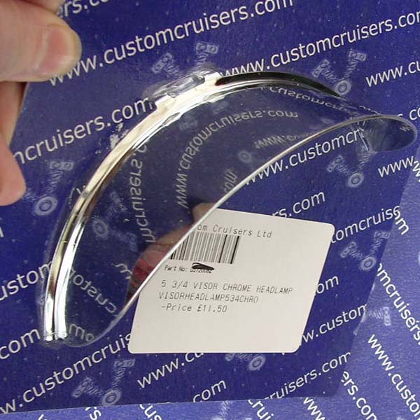 chrome headlight visor