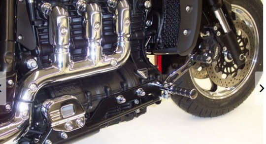 Front NBX （MT216-121+PA012） Replacement of Skull Defiance Footpeg footpegs For 2004-2014 Triumph Rocket Ⅲ All Model 