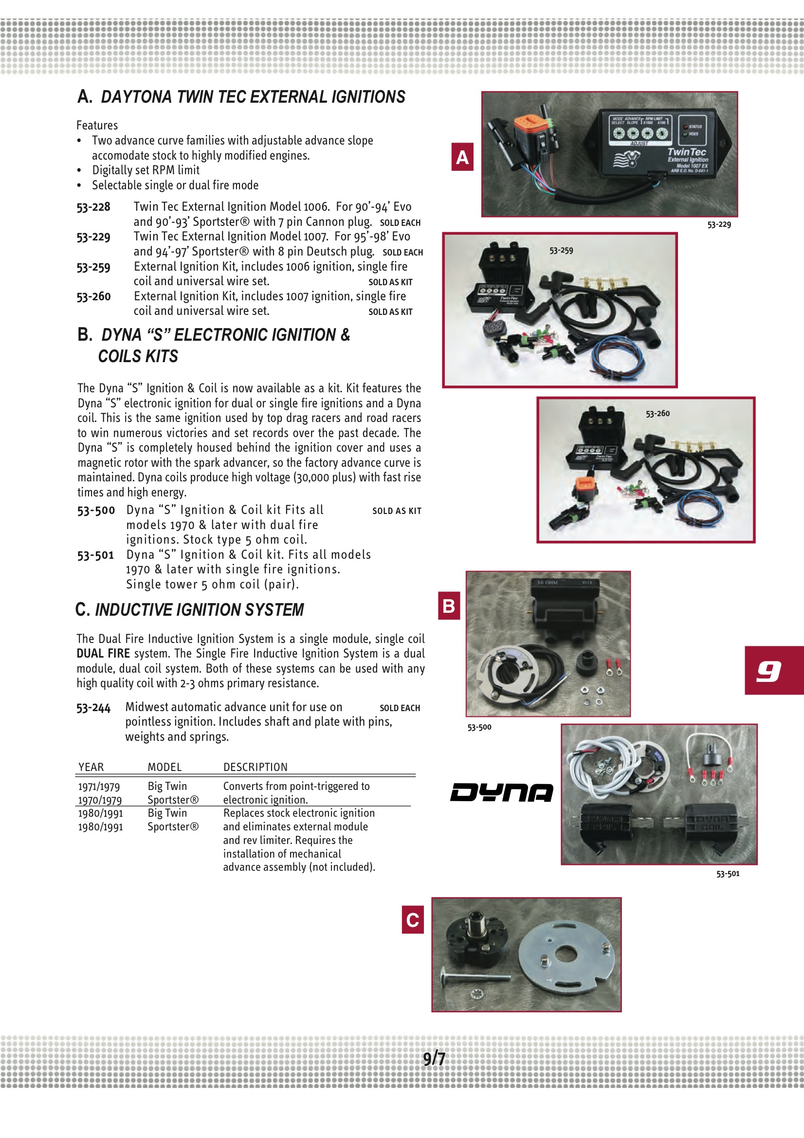 Ultima COIL KIT,DYNA S 70/L;SINGLE FIRE Midwest 53-501