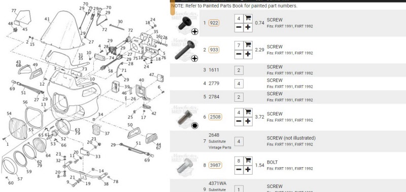 Harley lower cheap fairing parts