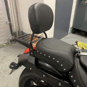 Triumph Thunderbird Storm Sissybar backrest passenger with pad and