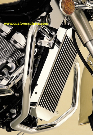 Chrome Radiator Cover Guard Grille For Yamaha XVZ1300 Royal Star – Stainless Steel, Front Mount, 1-Year Warranty