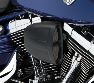 Chrome Turbine Air Filter Kit For Harley Softail Breakout Fat Boy 00-2015 (Red Intake)